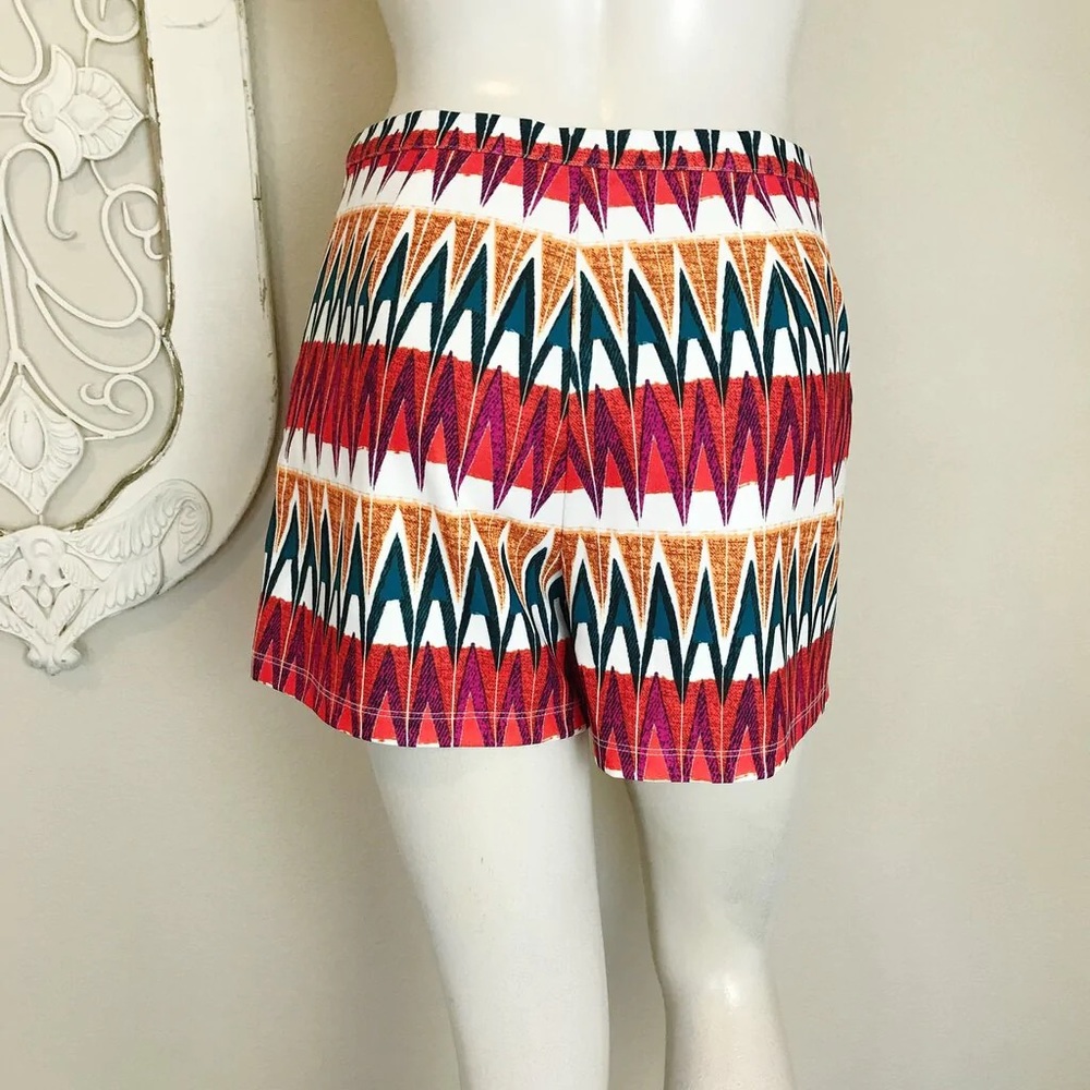 Gianni Bini Colorful Tribal Print High Waist Shorts